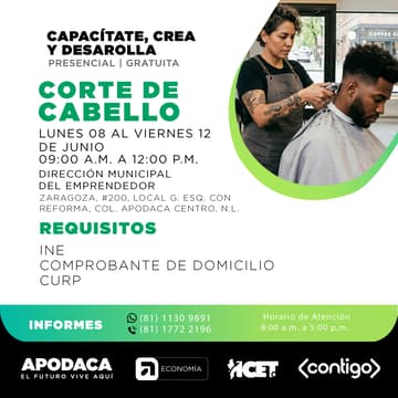 Cover Image for CURSO DE CORTE DE CABELLO (PRESENCIAL)