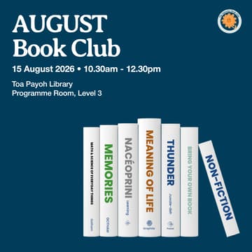 Cover Image for The Saturday Book Club Aug 2026 Session (Toa Payoh)