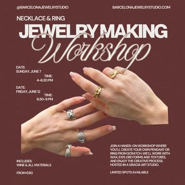 Cover Image for Ring and Pendant Making Group Workshop (Silver, Gold, or Bronze)
