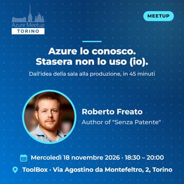 Cover Image for Azure lo conosco. Stasera non lo uso (io).
