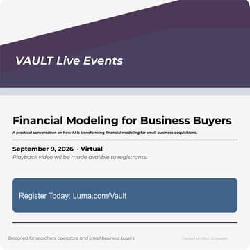 Cover Image for Financial Modeling for Business Buyers with Hunter Johnson