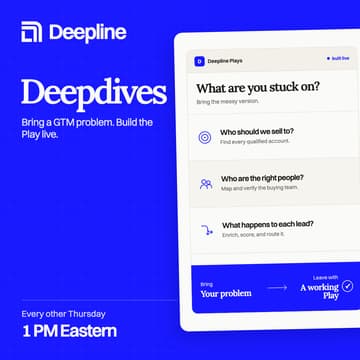Cover Image for Deepline Deepdives - GTM + AI Office Hours