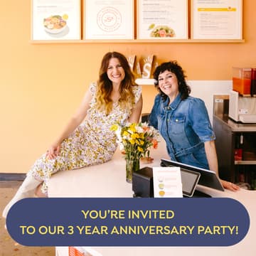 Cover Image for 🌟 HEY, SUNSHINE KITCHEN THREE YEAR ANNIVERSARY PARTY! 🌟