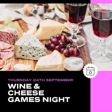 Cover Image for Wine & Cheese Games Night