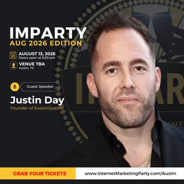Cover Image for IMParty August 2026 Featuring Justin Day