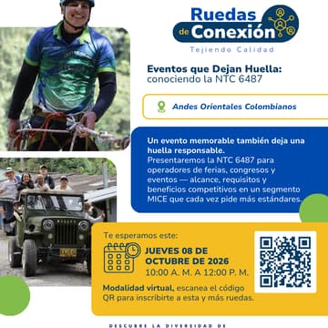 Cover Image for Eventos que Dejan Huella: conociendo la NTC 6487 Rueda macroregional – Andes Occidentales Colombianos