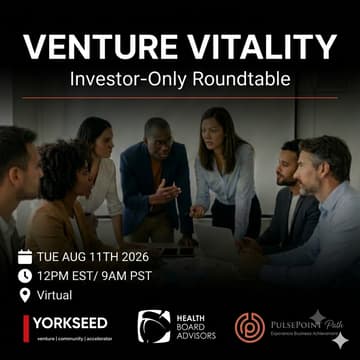 Cover Image for Venture Vitality Health Tech Investor Virtual Roundtable