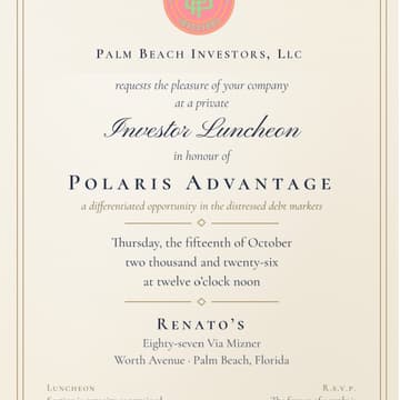 Cover Image for A Distressed Debt Palm Beach Luncheon