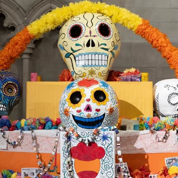 Cover Image for Día de los Muertos Skulls & Flowers / Ages 8-11