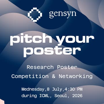 Cover Image for Pitch Your Poster and Happy Hour: hosted by Gensyn