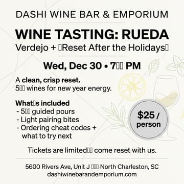 Cover Image for Wine Tasting: Rueda (Verdejo + “Reset After the Holidays”)