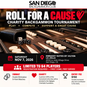 Cover Image for San Diego Charity Backgammon Tournament