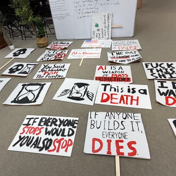 Cover Image for Make A Sign For The "Stop The AI Race" Protest Together