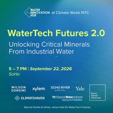 Cover Image for WaterTech Futures 2.0: Unlocking Critical Minerals From Industrial Water