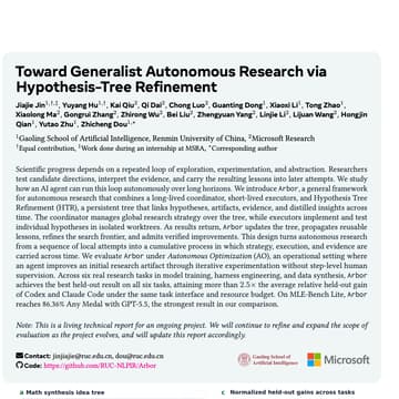Cover Image for Learning Layer Paper Reading Club - Week 27 - Toward Generalist Autonomous Research via Hypothesis-Tree Refinement