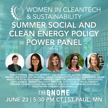 Cover Image for Women in Cleantech Summer Social and Clean Energy Policy Power Panel