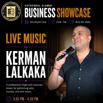 Cover Image for Live Music by Kerman Lalkaka | Cathedral Alumni Business Showcase 2026