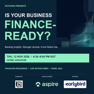 Cover Image for NotionSG SME Series: Is Your Business Finance Ready?