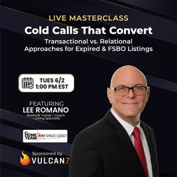 Cover Image for Cold Calls That Convert: Transactional vs. Relational Approaches for Expired & FSBO Listings with Lee Romano