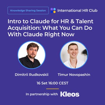Cover Image for Intro to Claude for HR & Talent Acquisition: What You Can Do With Claude Right Now