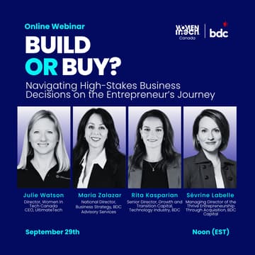 Cover Image for Online Webinar: Build or Buy? Navigating High-Stakes Business Decisions on the Entrepreneur’s Journey