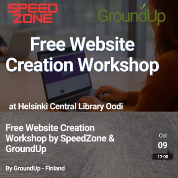 Cover Image for Free Website Creation Workshop by SpeedZone & GroundUp