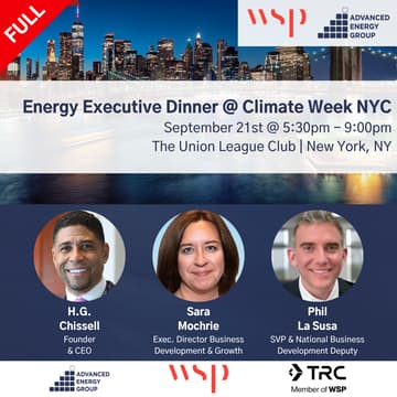 Cover Image for AEG & WSP USA Energy Executive Dinner @ Climate Week NYC