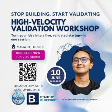 Cover Image for Stop Building. Start Validating.A High-Velocity Validation Workshop for Global Founders