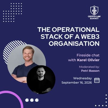 Cover Image for The Operational Stack of a Web3 Organisation | Fireside Chat with Karel Olivier, moderated by Petri Basson