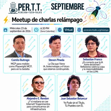 Cover Image for Pereira Tech Lightning Talks Septiembre