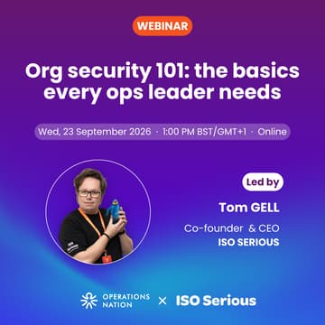 Cover Image for Org security 101: the basics every ops leader needs