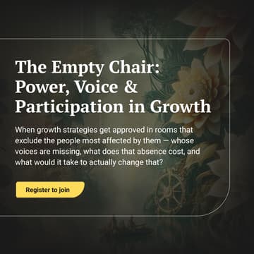 Cover Image for The Empty Chair: Power, Voice & Participation in Growth