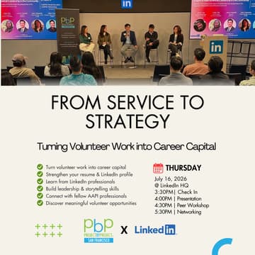 Cover Image for PbP SF x LinkedIn - From Service to Strategy