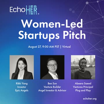 Cover Image for EchoHer Pitch #11: A Virtual Stage for Women Founders
