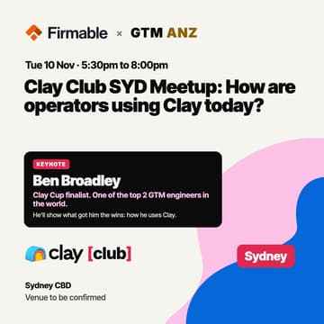 Cover Image for Clay Club SYD Meetup: How are operators using Clay today?