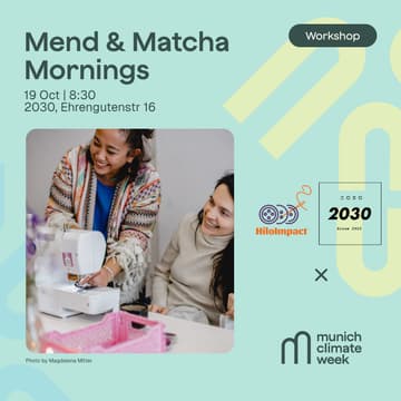 Cover Image for Circular Fashion & Textiles - Mend & Matcha Mornings