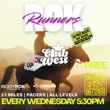 Cover Image for ROK Runner Wednesday! BodyRok X Club West X CarolinaRun