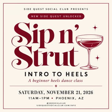 Cover Image for Sip N Strut: Heels Dance Class👠