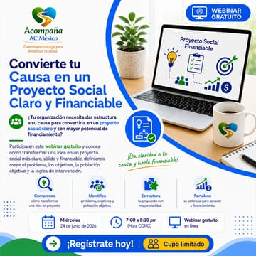 Cover Image for Convierte tu Causa en un Proyecto Social Claro y Financiable