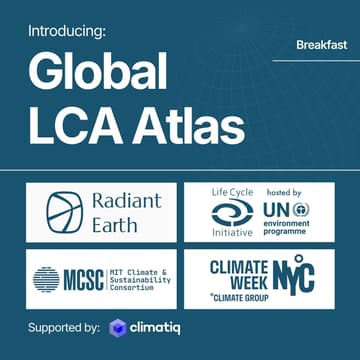 Cover Image for Climate Week NYC | Climatiq x UNEP/Radiant/MIT: The Global LCA Atlas
