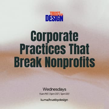 Cover Image for Big Company Practices That Will Break Your Nonprofit - Weekly Downloads with Rob & Aparna