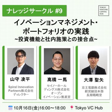 Cover Image for ナレッジサークル #9「イノベーションマネジメント・ポートフォリオの実践 ― 投資機能と社内施策との接合点 ―」