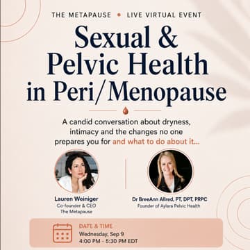 Cover Image for Sexual & Pelvic Health in Perimenopause: Healthy Tissues For Life — down there and everywhere