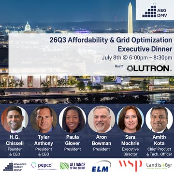 Cover Image for 26Q3 DMV Executive Dinner: Affordability & Grid Optimization