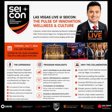 Cover Image for Las Vegas Live with Adam Torres @ SEICon III: The Pulse of Innovation Wellness & Culture