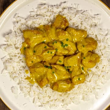 Cover Image for Piatti revival - Pollo al Curry del Baladin con riso basmati
