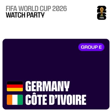 Cover Image for Public Viewing: Deutschland - Elfenbeinküste (Fußball-WM 2026)