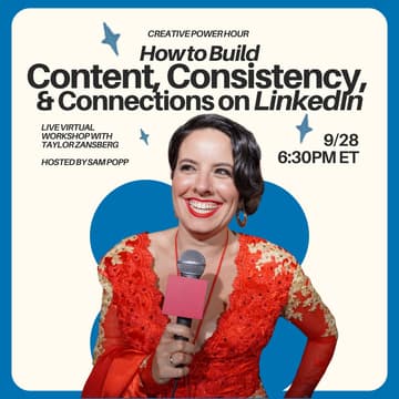 Cover Image for Creative Power Hour: How to Build Content, Consistency, and Connections on LinkedIn