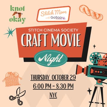 Cover Image for Stitch Cinema Society-Craft Movie Night! - Tribeca, NYC