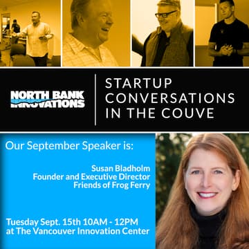 Cover Image for September Startup Conversations in the Couve - Susan Bladholm